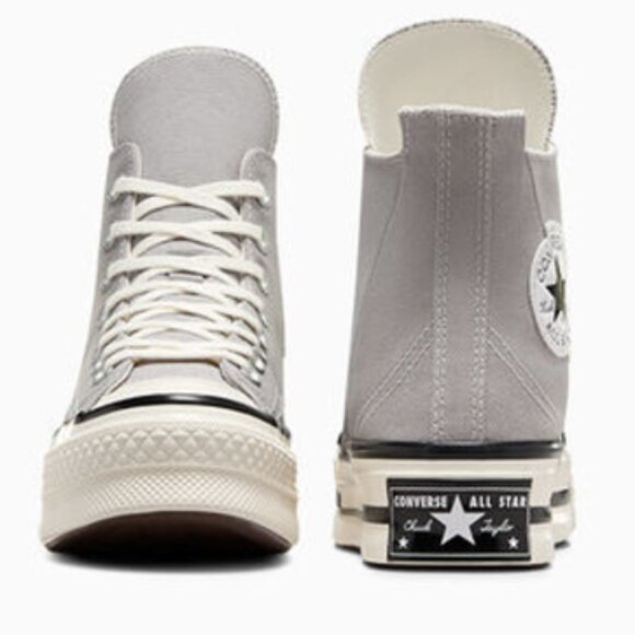 Converse Chuck 70 Plus Totally Neutral Egret Black Platform Sneaker Womens 7 NEW - Picture 6 of 7